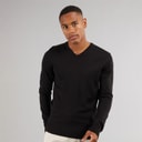 Mens Celestial V Neck Jumper Black