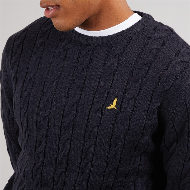 Mens Alliance Crew Neck Jumper French Navy - Image 3