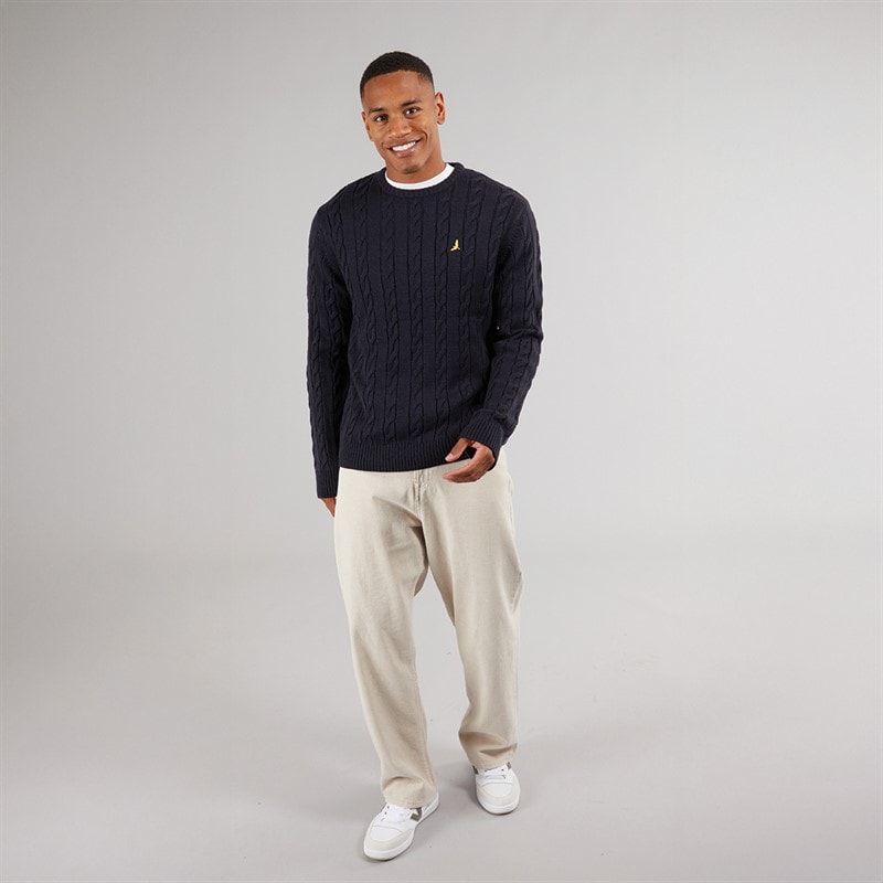Mens Alliance Crew Neck Jumper French Navy - Image 4
