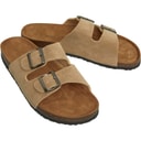 Mens Anthony Double Buckle Sandals Desert Taupe