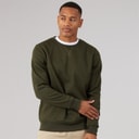 Mens Retina Crew Neck Sweatshirt Khaki