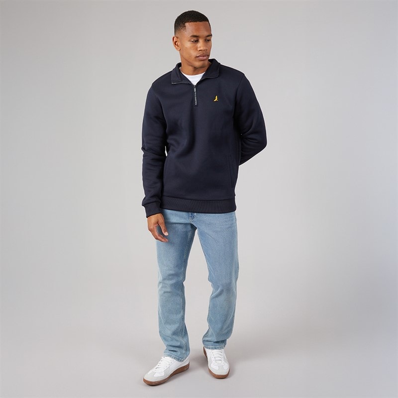 Mens Idaho Funnel Neck Jumper Navy - Image 4