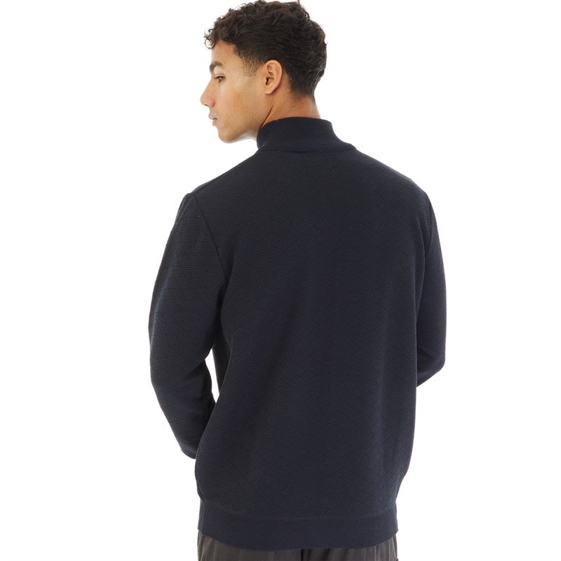 Mens Agassi 1/4 Zip Jumper Navy - Image 2
