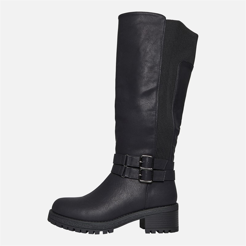 Womens Nora Knee High Boots Black - Image 2