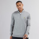 Mens Georgie 1/4 Zip Funnel Neck Sweatshirt Silver Grey Marl