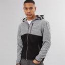 Mens Ingleton Zip Through Hoodie Ecru/Black/Jet Black