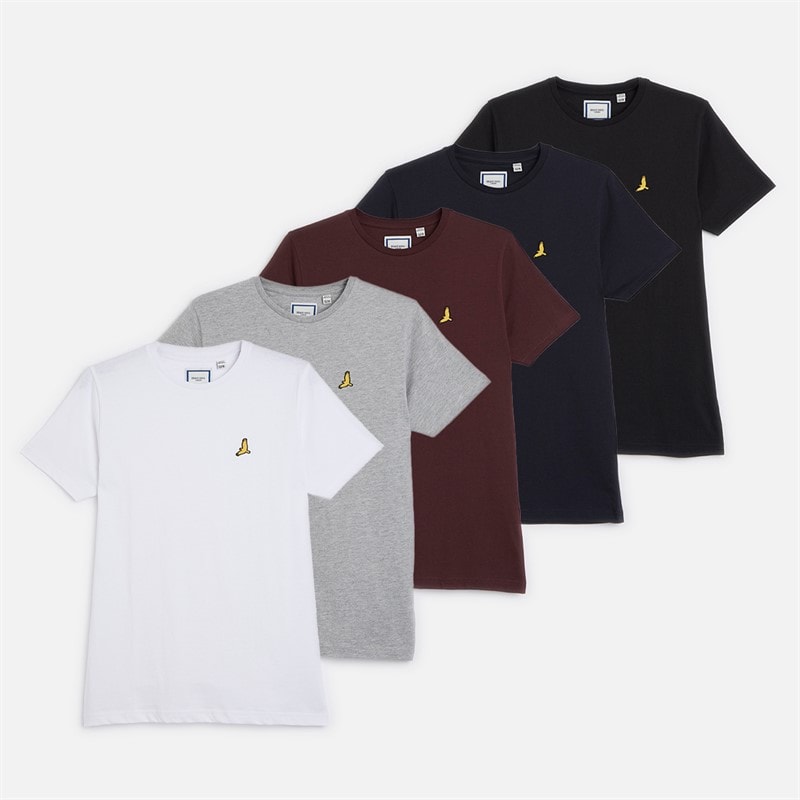 Brave Soul Boys Five Pack T-Shirts Multi