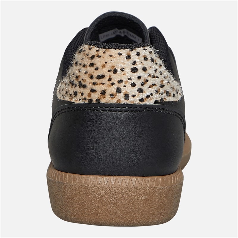Womens Brae Soul Jayla Trainers Black/Leopard - Image 4