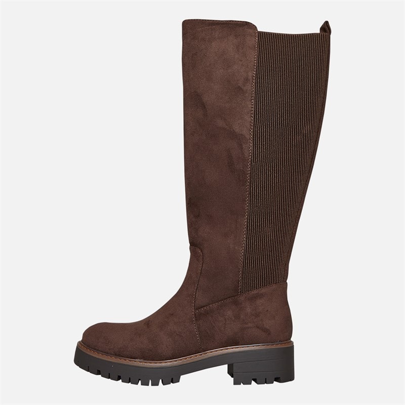 Womens Klara Knee High Boots Brown - Image 2