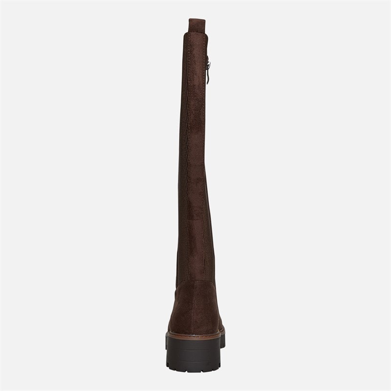 Womens Klara Knee High Boots Brown - Image 4