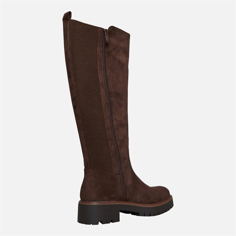Womens Klara Knee High Boots Brown - Image 5