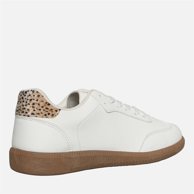 Womens Brae Soul Jayla Trainers White/Leopard - Image 5