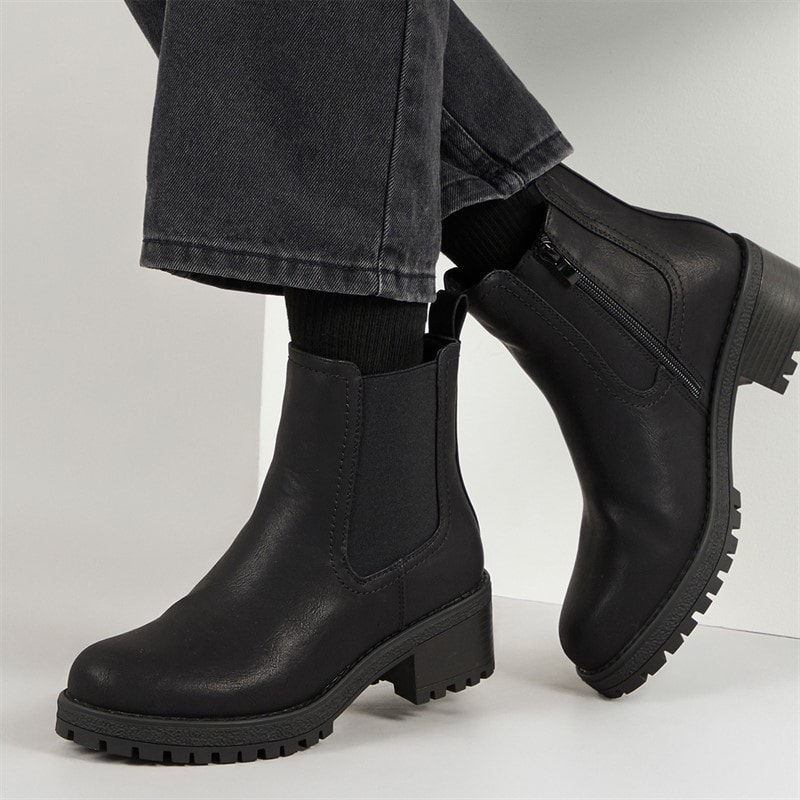 Womens Sara Chelsea Boots Black - Image 1