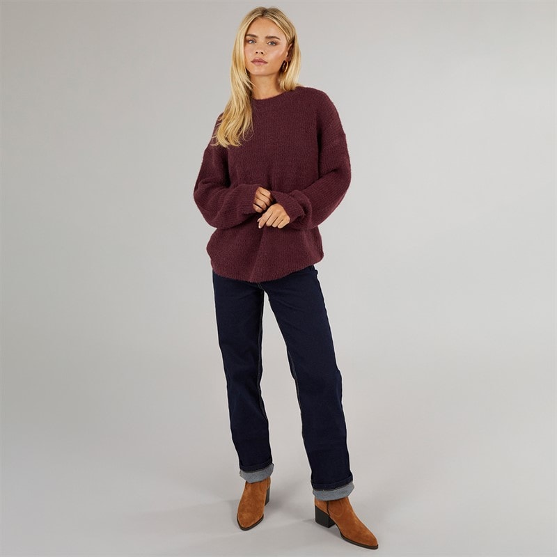 Womens Val Turtle Neck Jumper Aubergine - Image 3