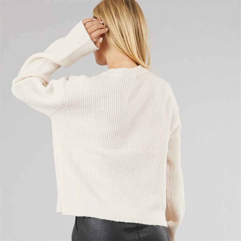Womens Miya Fisherman Cardigan Oatmeal - Image 2