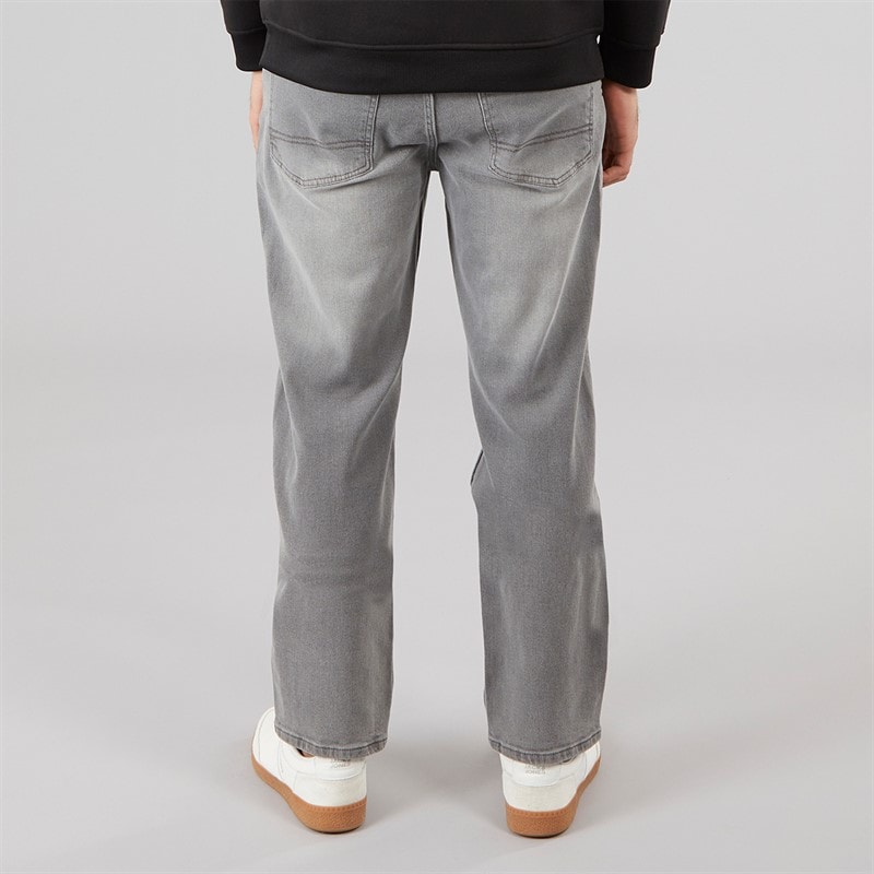 Mens Straight Fit Denim Jeans Greywash - Image 2