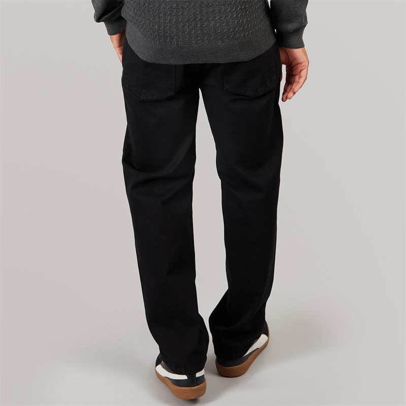 Mens Straight Fit Denim Jeans Blackwash - Image 2