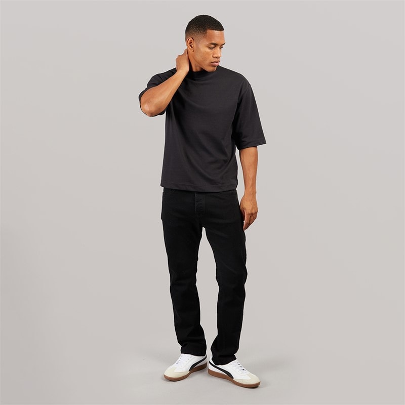 Mens Slim Fit Denim Jeans Blackwash - Image 3