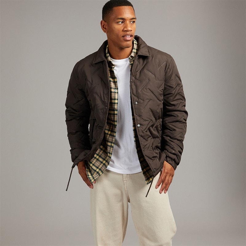 Mens Heatseal Jacket Brown - Image 3
