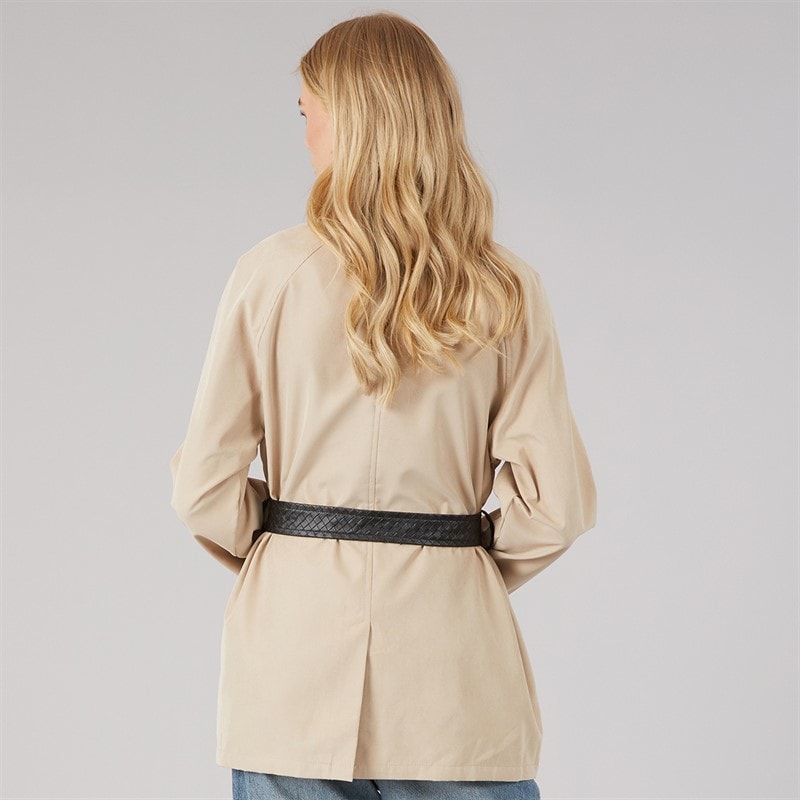 Womens Alania Short Trench Coat Taupe - Image 2