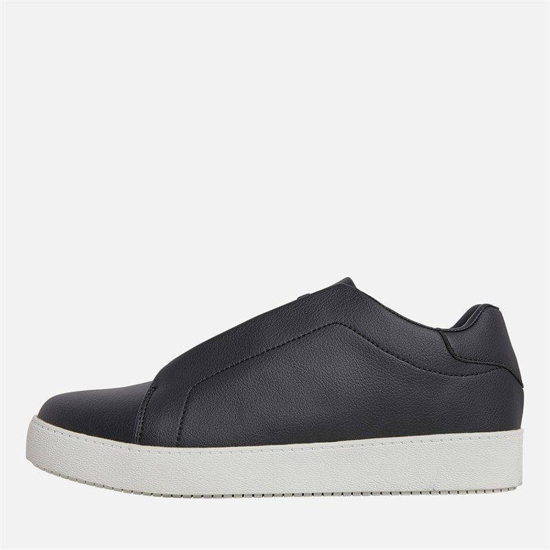 Mens Geneva PU Trainers Black - Image 1
