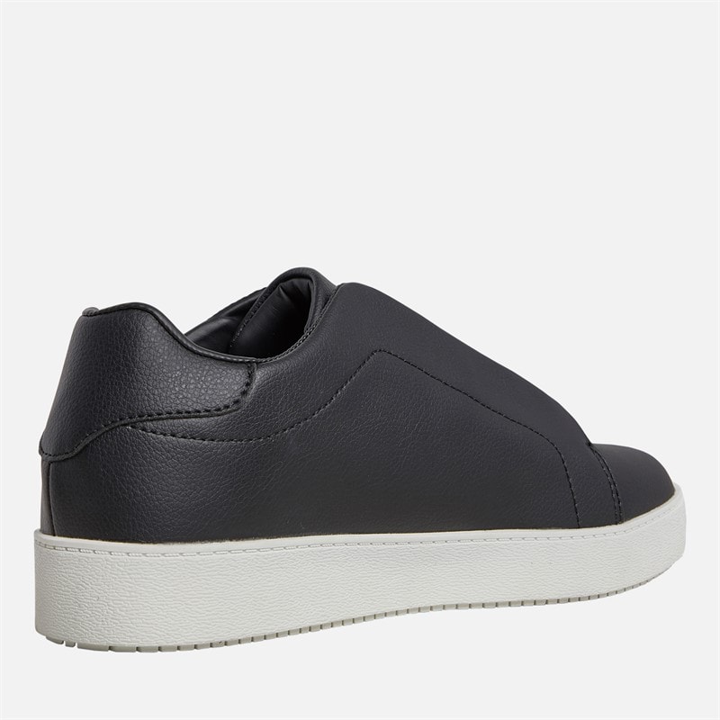 Mens Geneva PU Trainers Black - Image 5