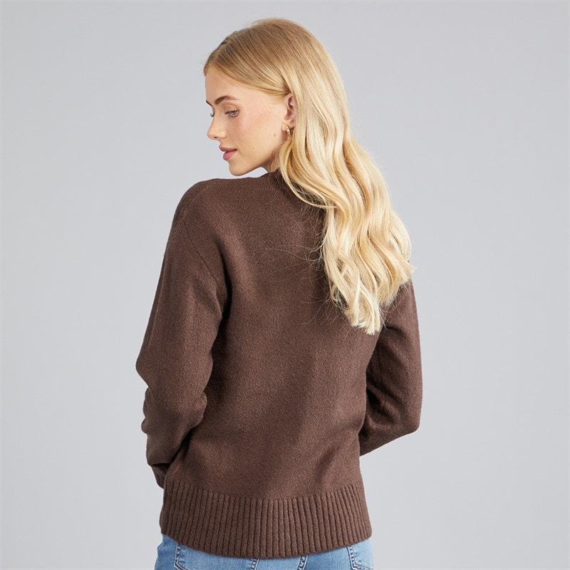 Womens Keaton Crew Neck Jumper Brown - Image 2