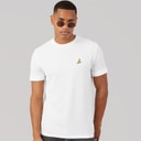 Mens Qunita Crew Neck T-Shirt Cream