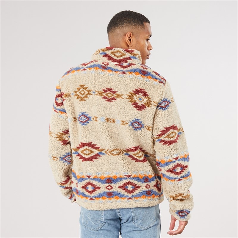 Mens Armin 1/4 Zip Jumper Cream/Multi - Image 2