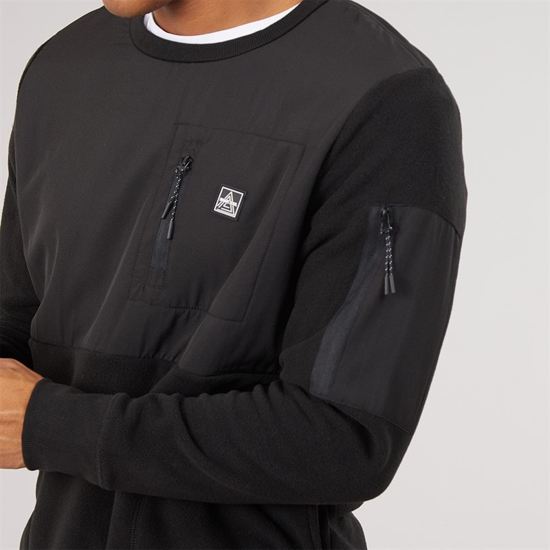 Mens Spartan Sweatshirt Jet Black/Jet Black - Image 3