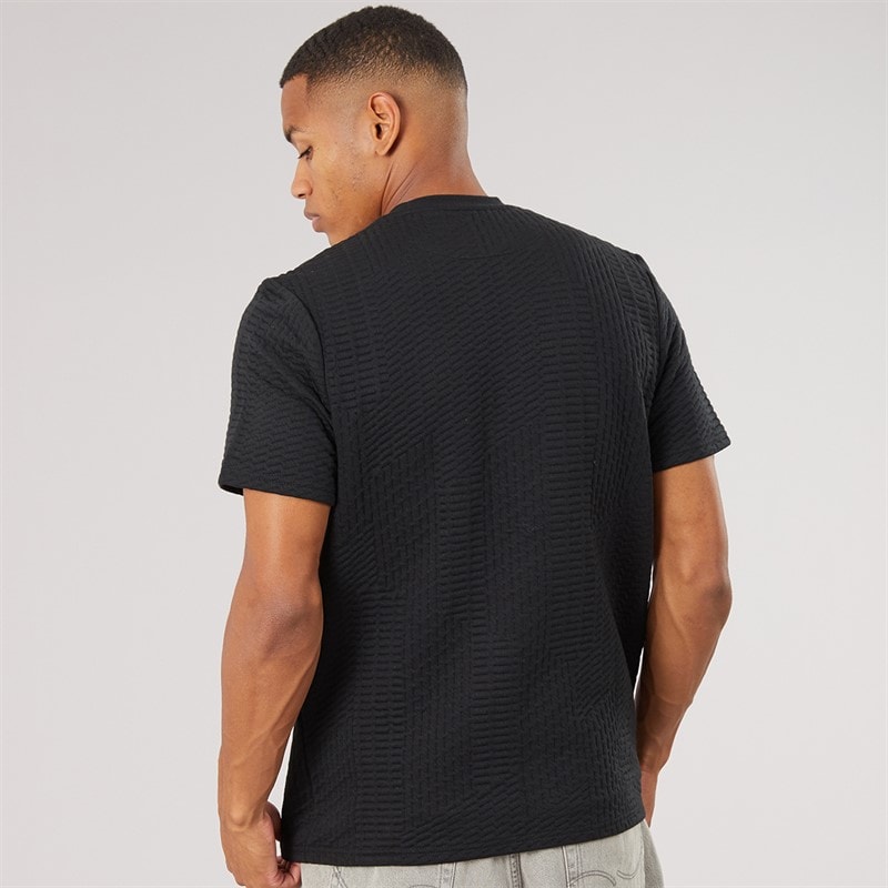 Mens Tremont Oversized Fit Crew Neck T-Shirt Jet Black - Image 2