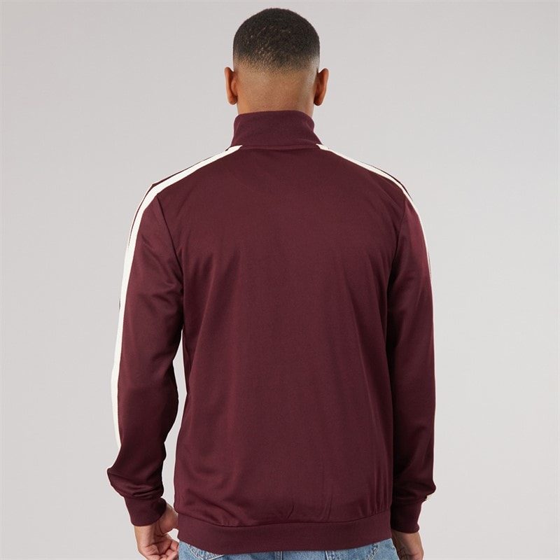 Mens Acis Full Zip Track Top Burgundy - Image 2