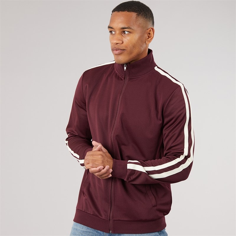 Mens Acis Full Zip Track Top Burgundy - Image 3