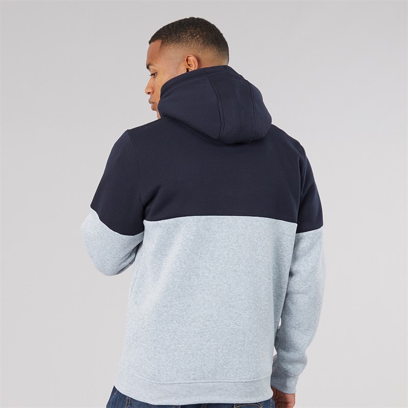 Mens Fabien Hoodie Navy/Light Grey Marl - Image 2