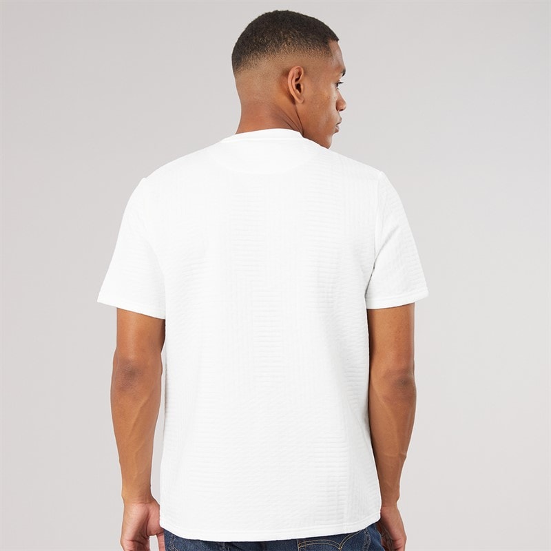 Mens Tremont Oversized Fit Crew Neck T-Shirt Cream - Image 2