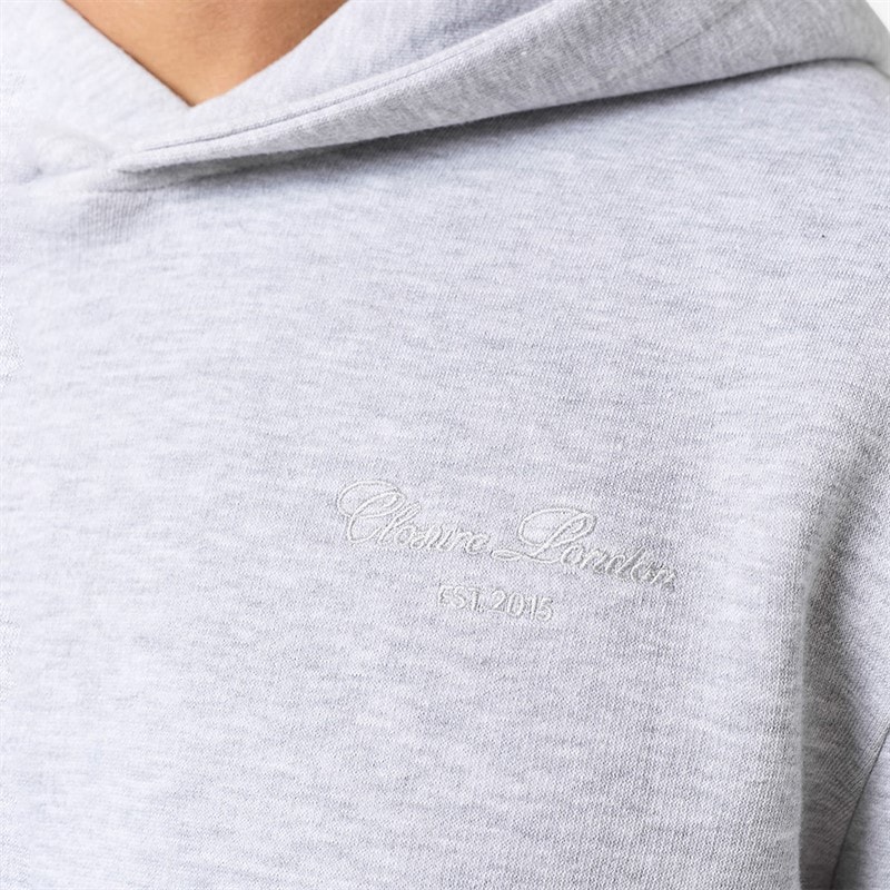 Mens Open Hem Tonal Signature Tracksuit Light Marl - Image 4