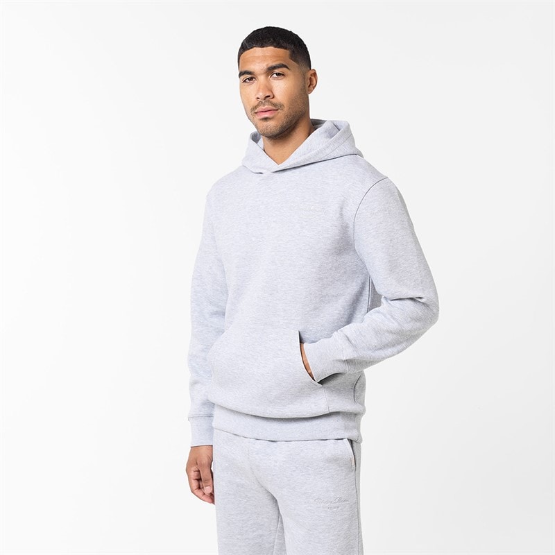 Mens Open Hem Tonal Signature Tracksuit Light Marl - Image 5