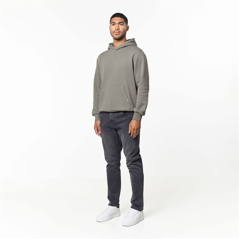 Mens Relaxed Fit Hoodie Olive Smoke - Image 4