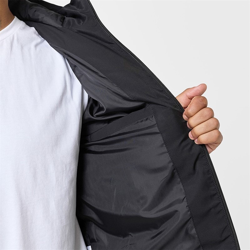 Mens Heat Seal Puffer Coat Black - Image 4