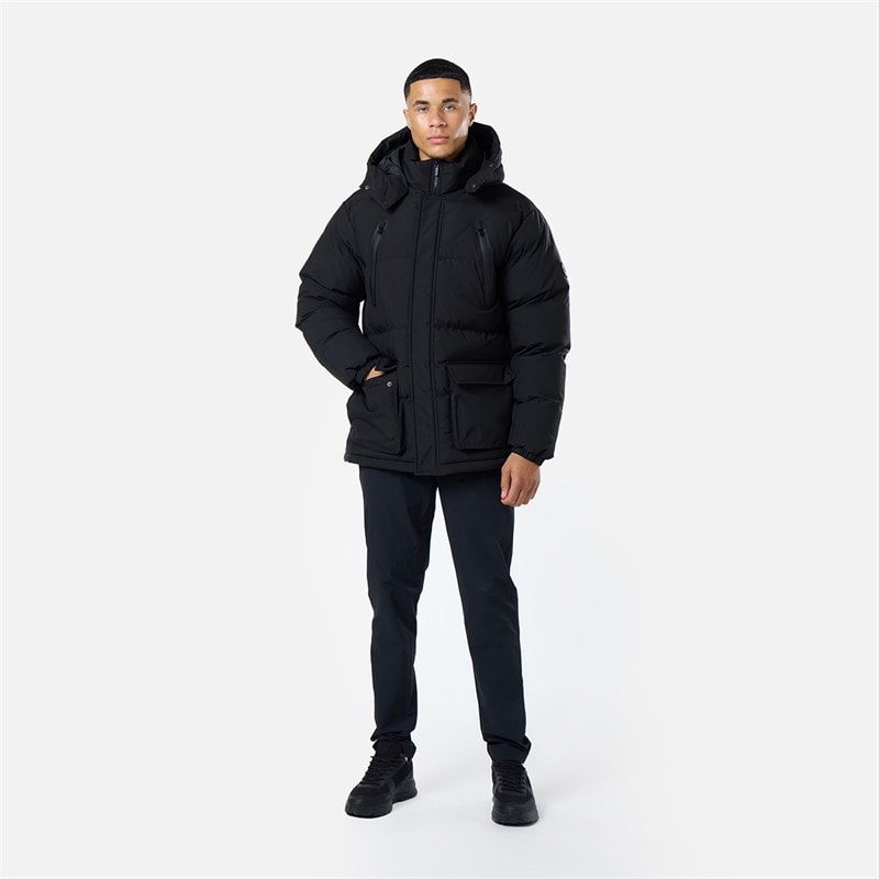 Mens Expedition Coat Black - Image 4