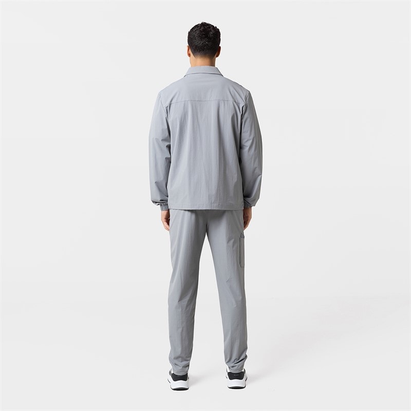 Mens Closure Tech Overshirt Mid Grey - Image 2