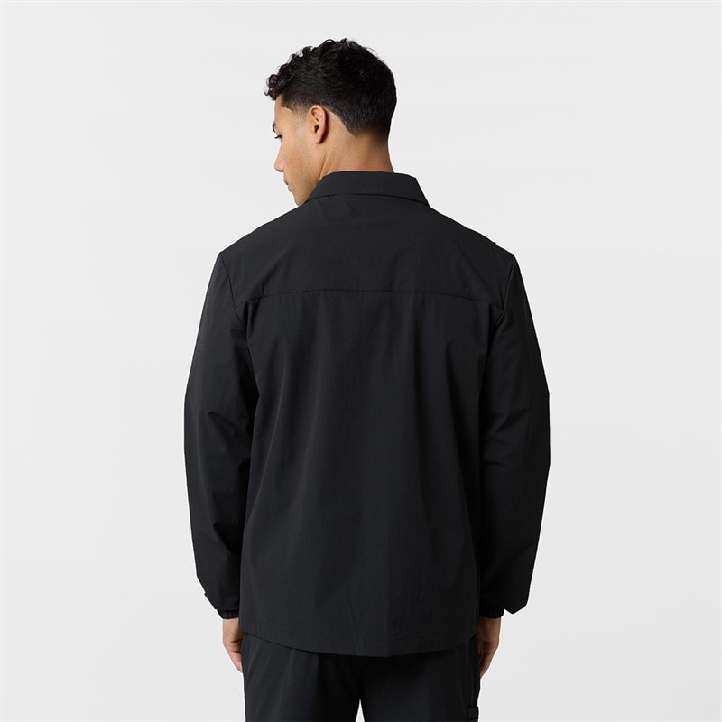 Mens Closure Tech Overshirt Black - Image 2