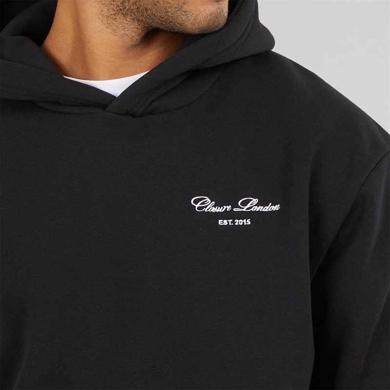 Mens Signature Embroidered Tracksuit Black - Image 3