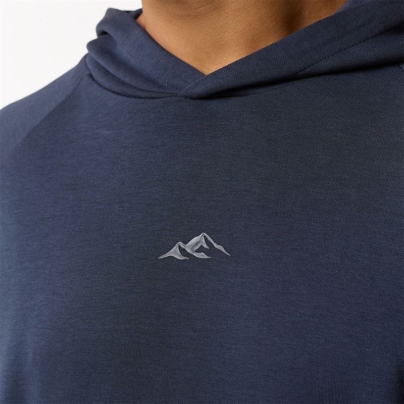 Mens Apex Interlock Hoodie Navy - Image 4