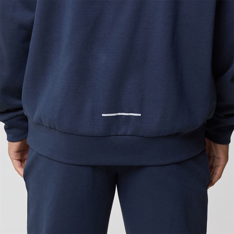 Mens Apex Interlock Hoodie Navy - Image 5