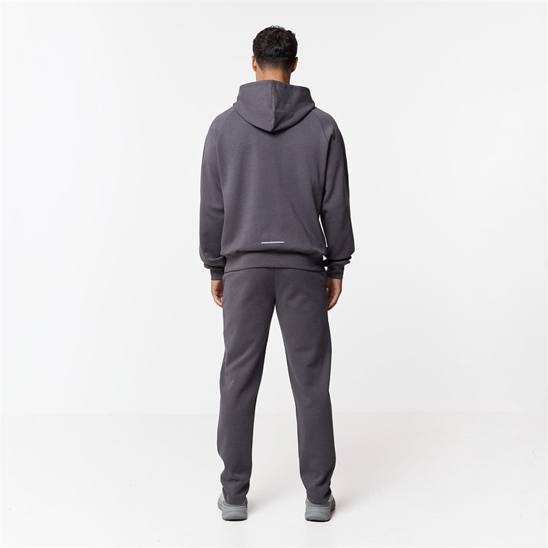Mens Apex Interlock Open Hem Joggers Charcoal - Image 3