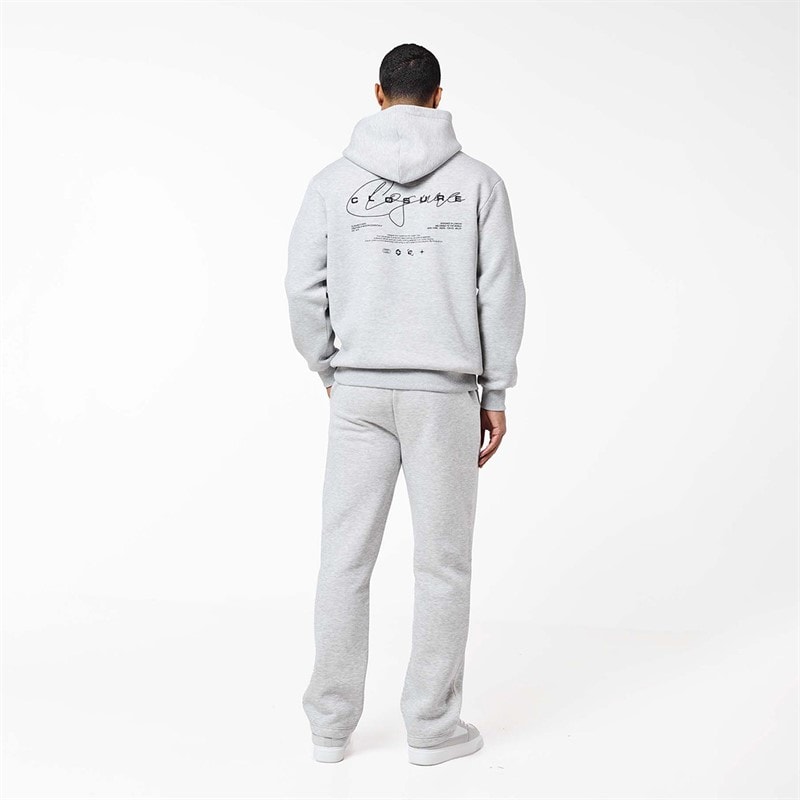 Mens Signature Studios Hoodie Grey Marl - Image 5