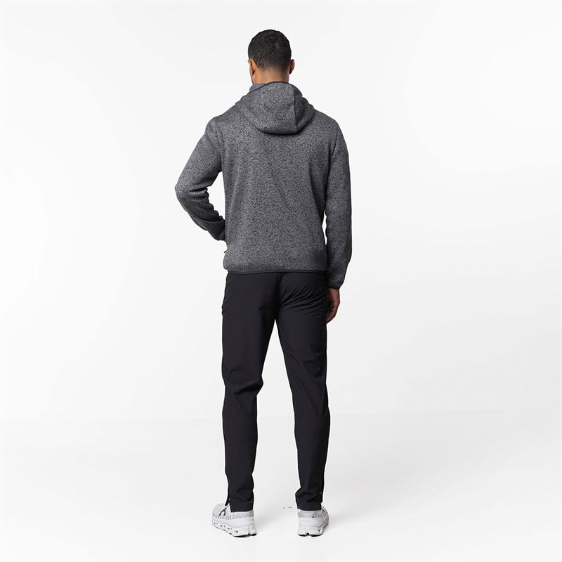 Mens Heat Seal Tech Knit Hoodie Mid Grey - Image 3