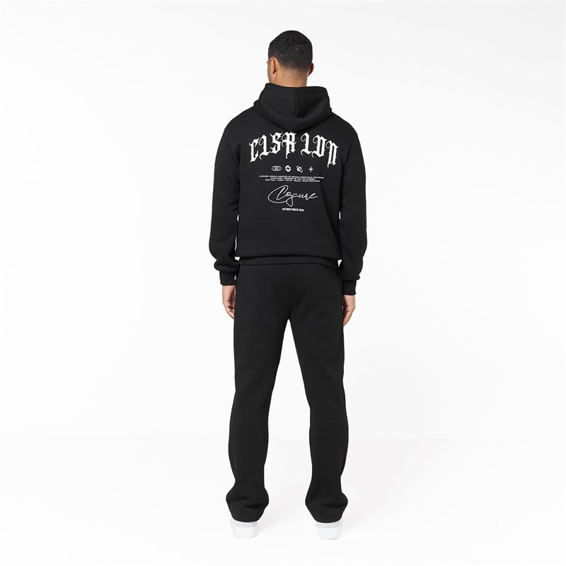 Mens Arch Gothic Hoodie Black - Image 5
