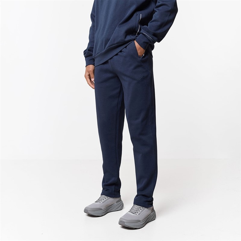 Closure London Mens Apex Interlock Open Hem Joggers Navy